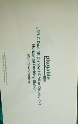 Docking Station - Unopened! Plugable USB-C Dual 4K Docking Station