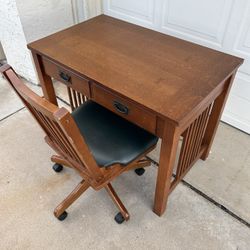 Solid Wood Office Desk and Chair