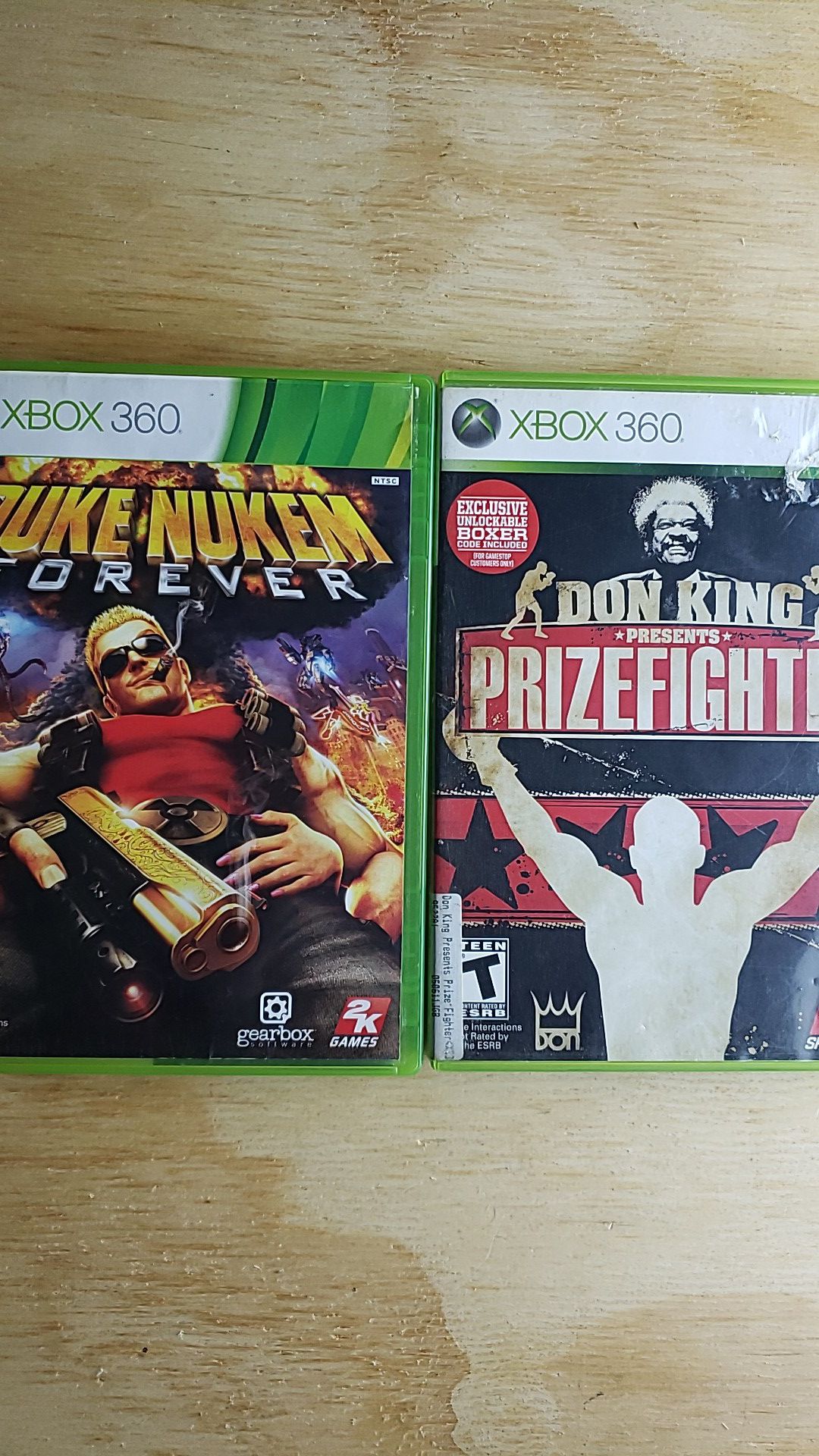 Xbox 360 Games 2 pack Don King Presents Prizefighter, Duke Nukem Forever