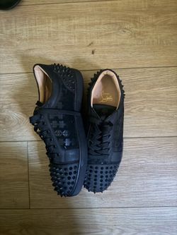 Christian Louboutin Black Spiked Low-Top Sneakers