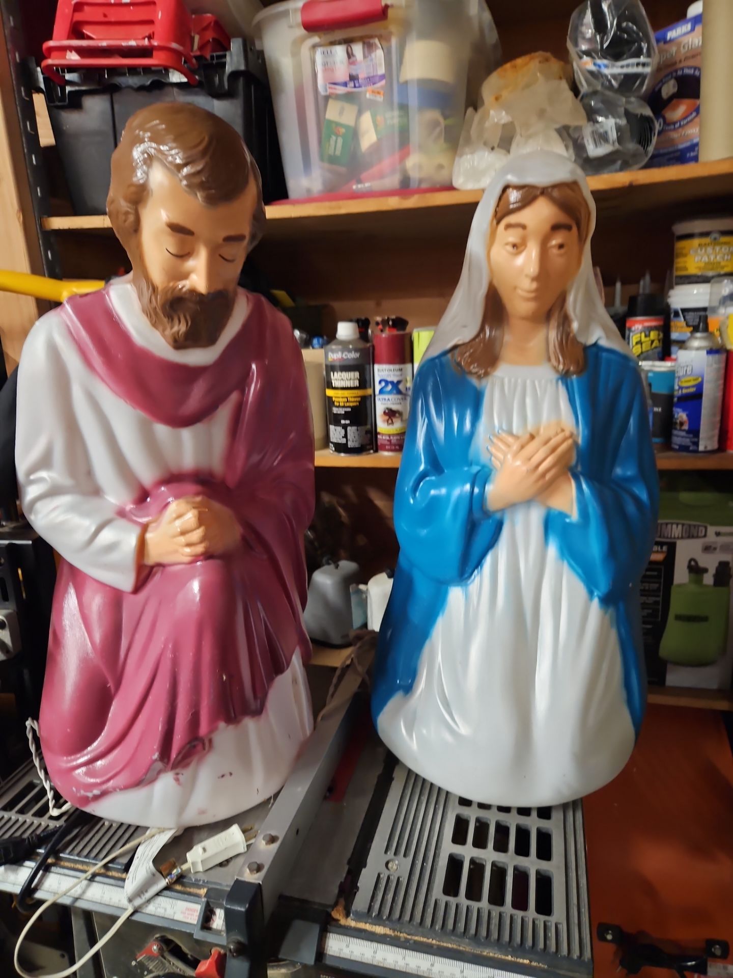 Blow Molds Mary & Joseph VTG