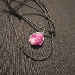 Natural Stone Necklace Lavender/Pink