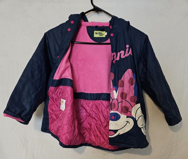 Western Chief Toddler Girls Disney Minnie Mouse Raincoat Jacket Minnie Dot Navy