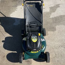 Craftsman 21-inch gas push lawn mower with a Briggs & Stratton engine