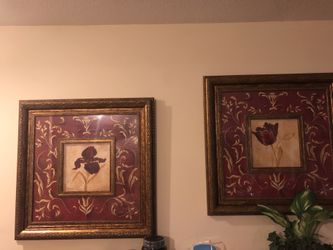 Two decorative wall art - large