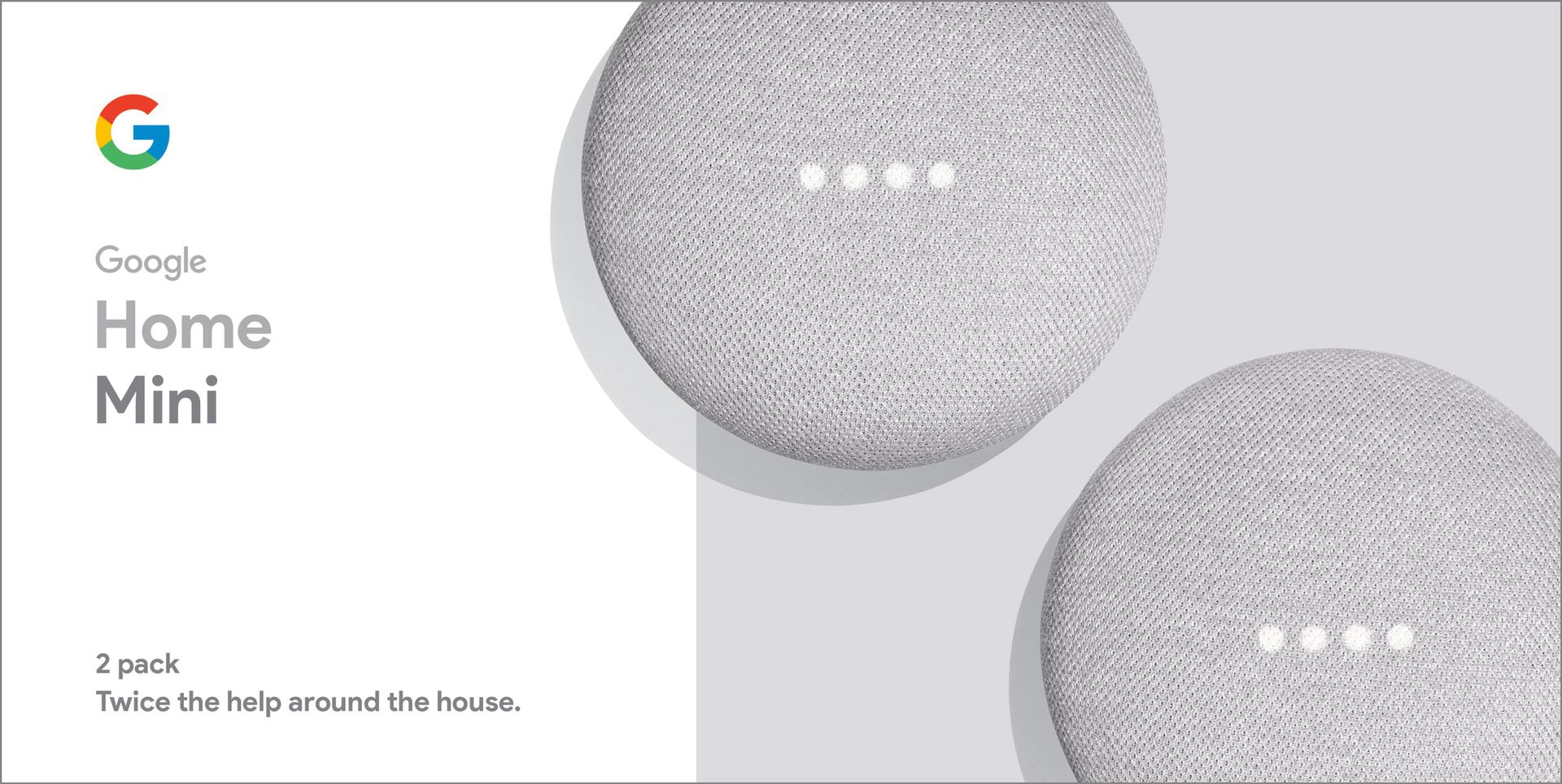 Google Home Mini (Set of 2) in Chalk