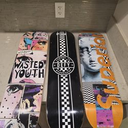 3- Brand New skate Board Decks.