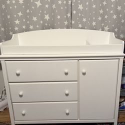 Changing table with dresser