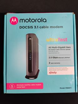 MOTOROLA 2.5GBPS DOCSIS 3.1 CABLE MODEM SB8611