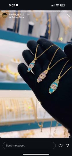 Jewellery Necklace Plated Gold 18 K