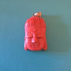 Antique Carved Budda Natural Salmon Coral