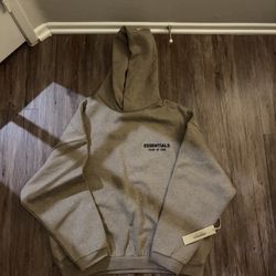 Heather grey Essentials hoodie