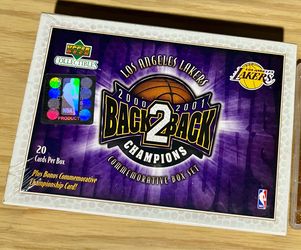 2000-2001 upperdeck los angeles lakers back to back card set FACTORY SEALED KOBE