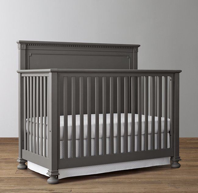 Restoration baby gray crib