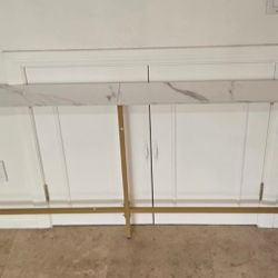 Brand New 70” Console Table With Outlets & Charging Station 