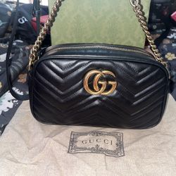 Genuine And Authentic Gucci GG Marmont mini camera bag