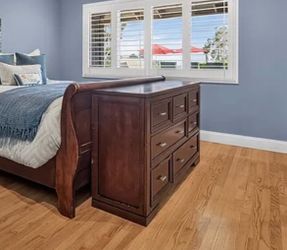 Sleigh Bed and nightstand
