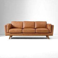 West Elm Zander leather sofa