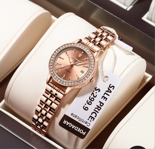 Luxury  Watch For Woman Waterproof Ladies Watch Elegant Women Quartz rose gold