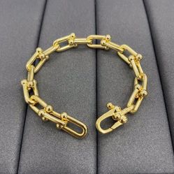 Tiffany & Co. Women Fashion Gold HardWear Bracelets