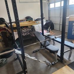 Home Gym, power rack + equipmeny