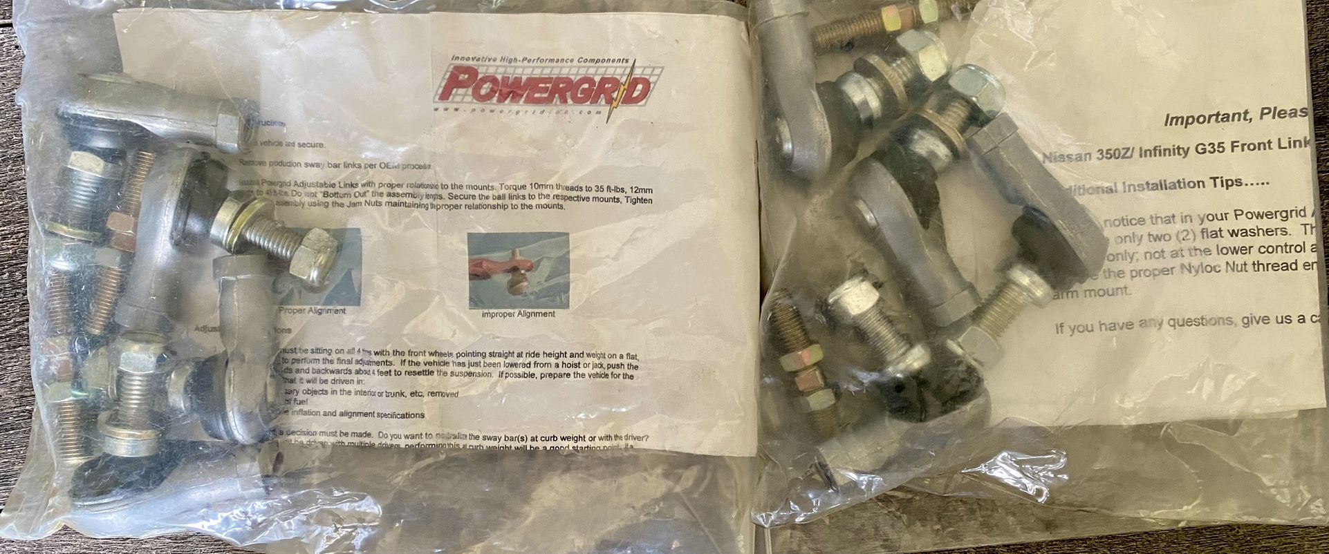 350Z/G35 PowerGrid adjustable Sway Bar Links