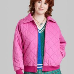 Pink Jacket Wild Fable Quilted Jacket {Ravishing Pink} Size M & L