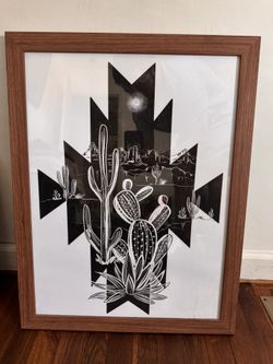 Framed Cactus Picture