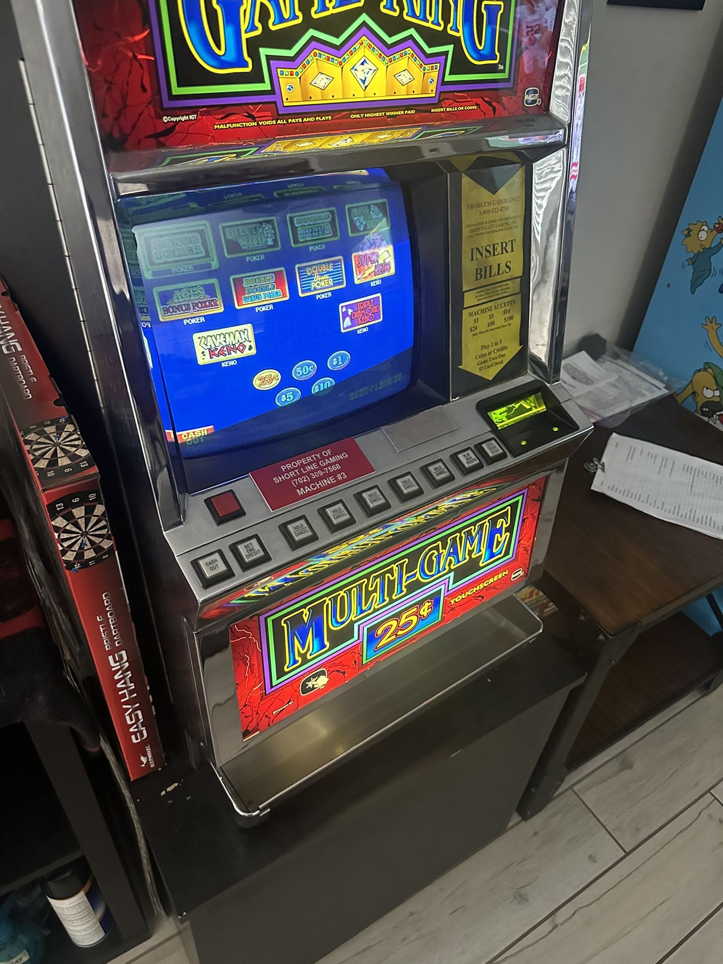 Game King Poker /Keno / Blackjack Machine 