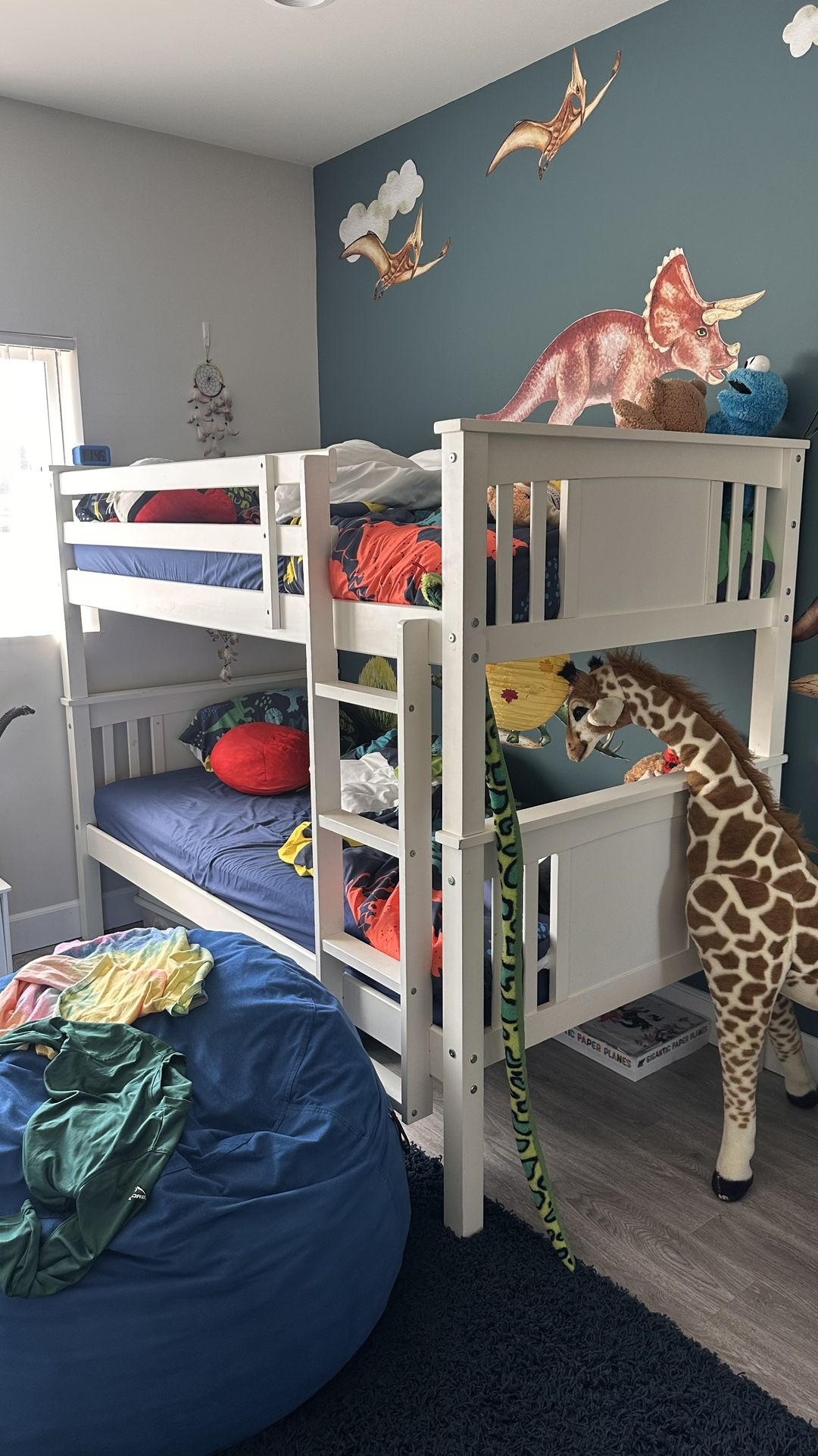 Kids White twin Bunk Bed Or Two Beds Optional