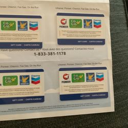 Gas Cards (Canada Gas Stations Only)