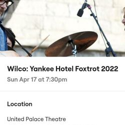 Wilco 2 Tickets Sunday Night Yankee Hotel Foxtrot NYC