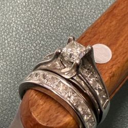 3 Ct Natural diamonds certified Engagement Ring Set