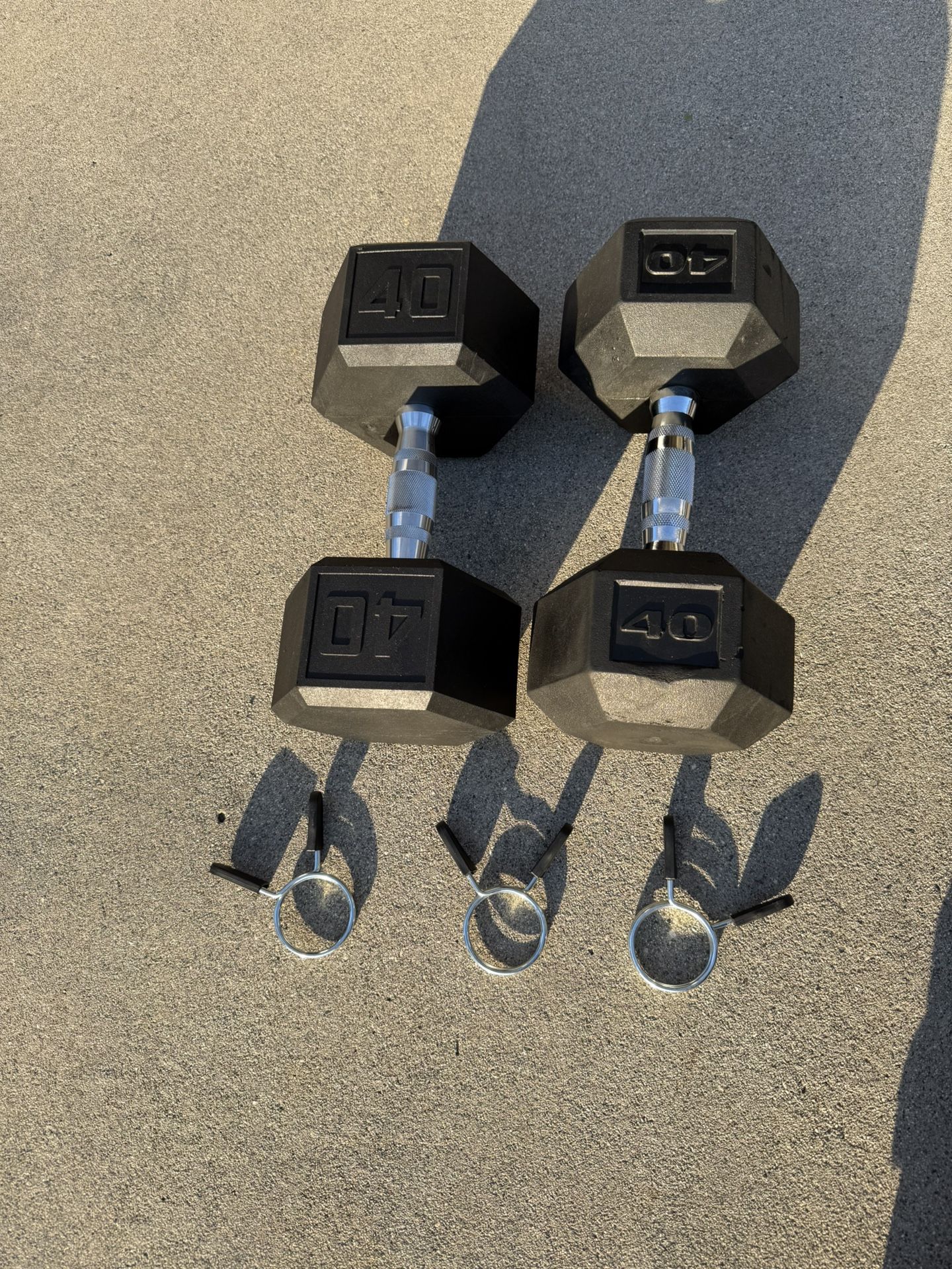 Dumbbells Rubber and Spring Clips