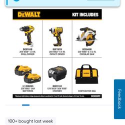 DEWALT 20V MAX 3-TOOL COMBO KIT