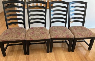 Dining chairs dark chocolate almost black wooden