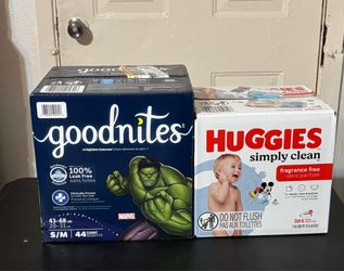 Goodnites(Pull on underwear) & Huggies Bundle
