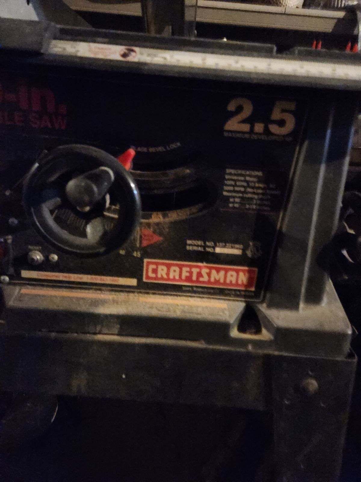 craftsman table saw