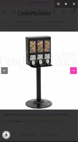Rhino Metal Triple Candy and Gumball Machine