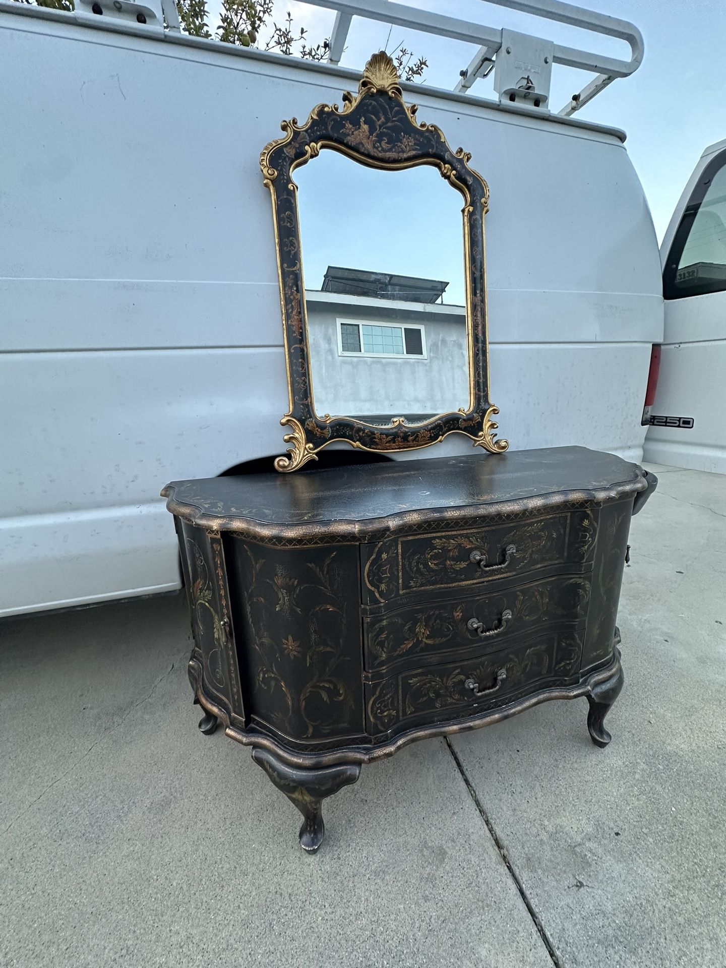 Antique Dresser With Mirror