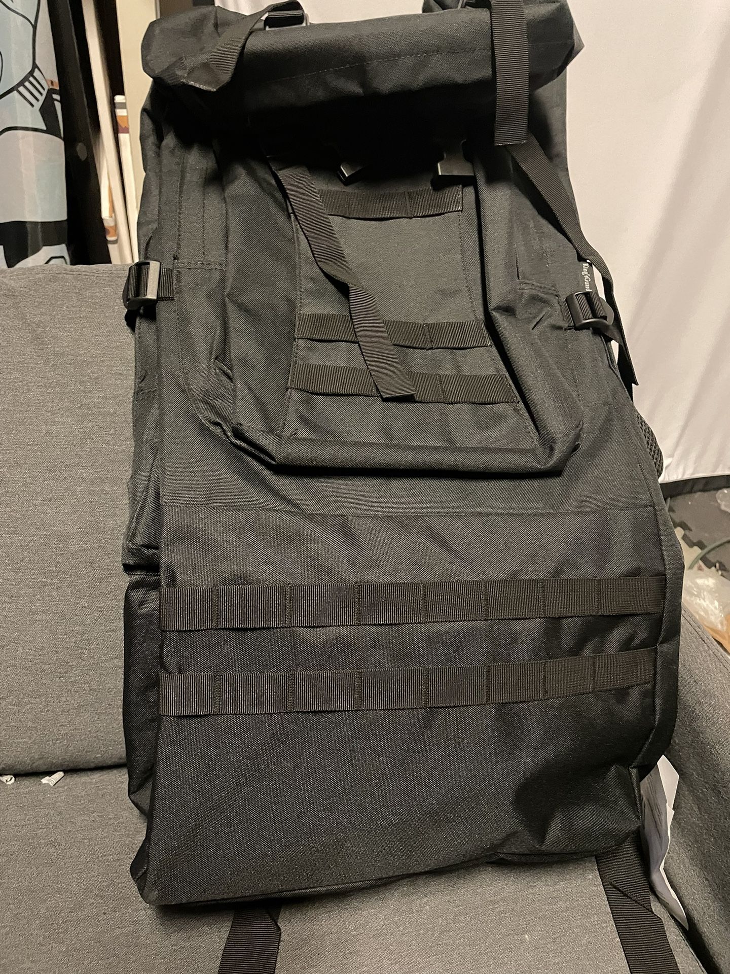 Brand: King'sGuard 4.5 177 King'sGuard 100L Camping Hiking Backpack Molle Rucksack Military Camping Backpacking Daypack (Black)