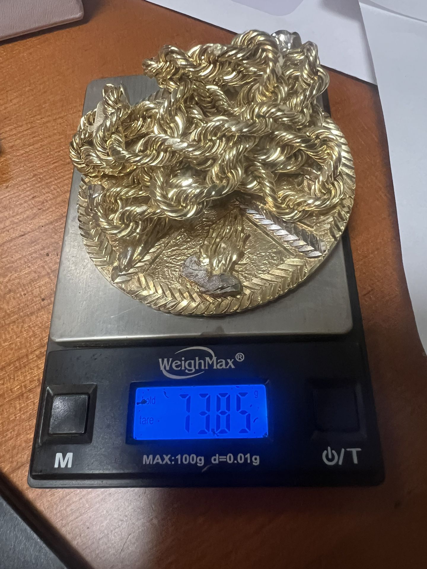 (I PAY YOU IF YOU FIND BETTER DEALS!!!) 74GRAMS!!! 10k GOLD!!! 31”LONG!!! 