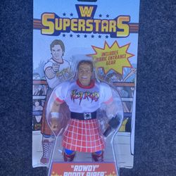 WWE Superstars "Rowdy" Roddy Piper Action Figure with Accessories, 1980s-Inspired Look (5.5-inch)