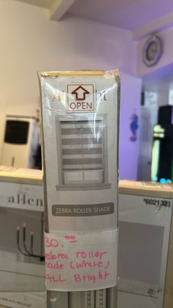 All Bright Zebra Roller Shade White