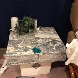 Marble Coffee And End Table (HEAVY !) 
