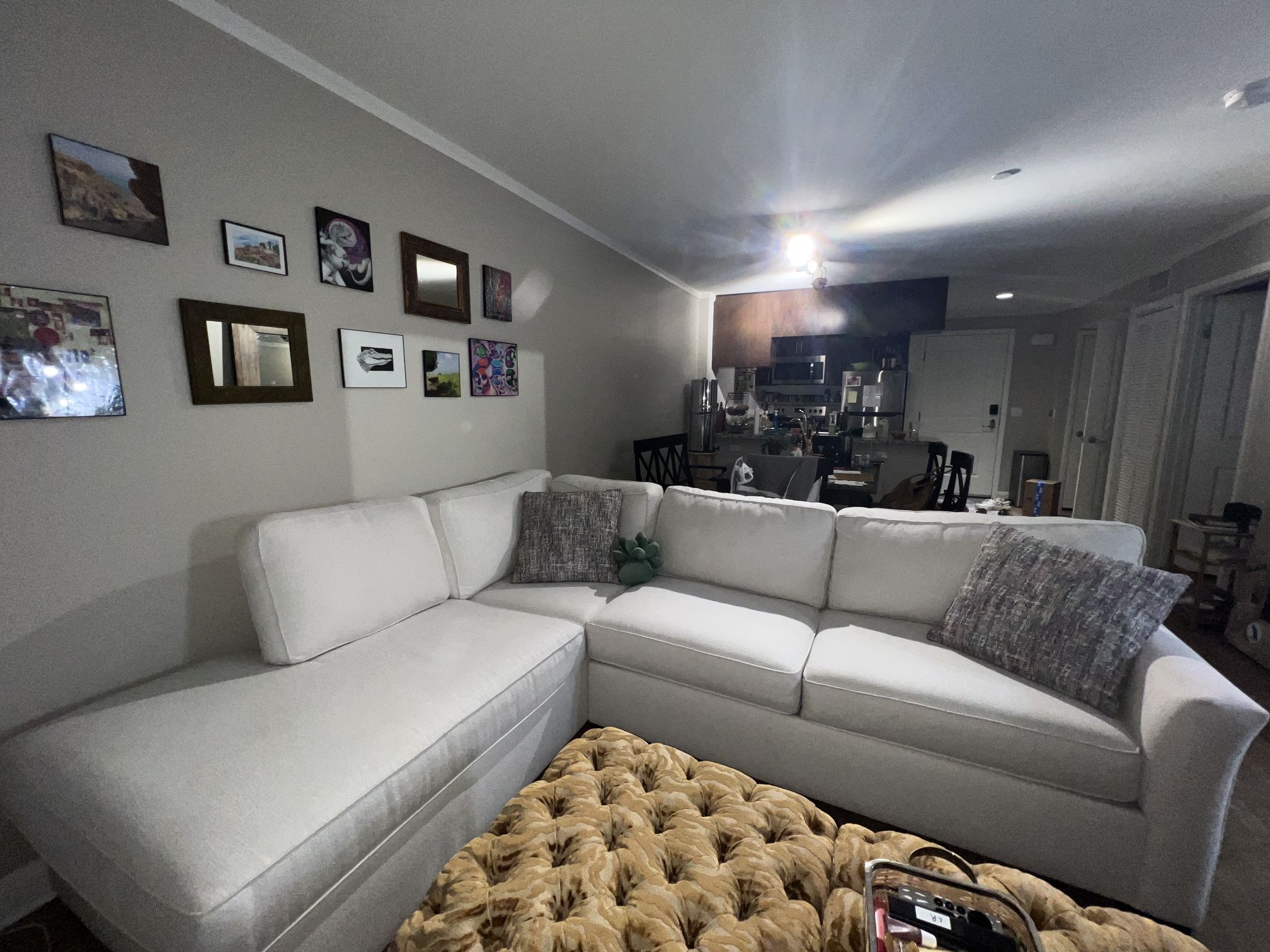 White Stain Resistant Couch - Like-New, Perfect Condition