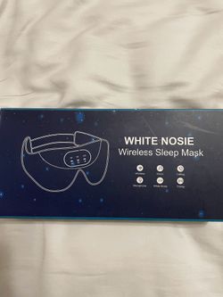 Wireless sleep mask with white noise