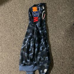 Blue bape shark zipup 