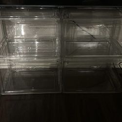 Large Stackable Clear Shoe Boxes 