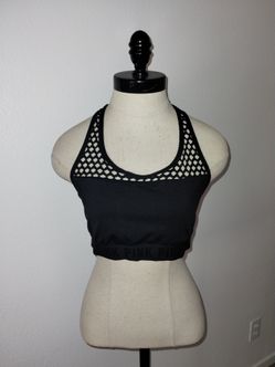 PINK VICTORIA’S SECRET Women’s Black Ultimate Mesh Racerback Sports Bra Large